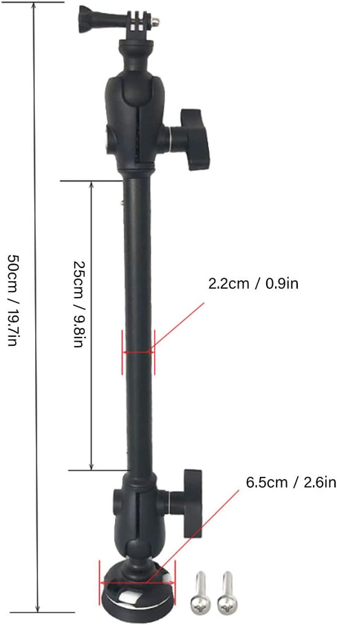 Kayak Camera Mount Kit, Lightweight Adjustable Tight Clamp for Canoes