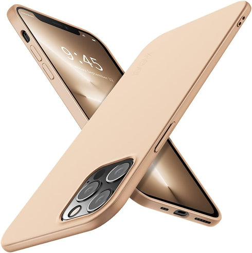 X-level Slim Fit Case for iPhone 13 Pro Max, Ultra-Thin Guardian Series, Soft TPU Matte Finish, Gold