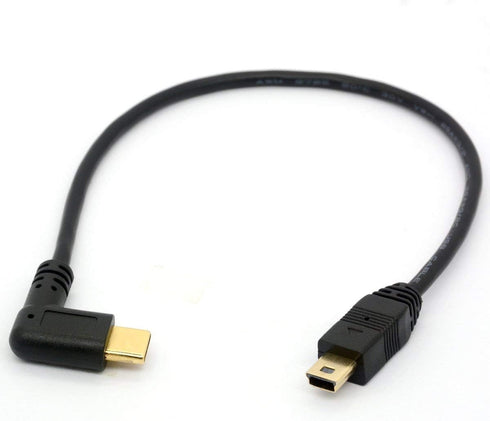 Angle USB Type C to Micro USB Cable, 90 Degree USB-C Male to Micro-B Male Adapter for Charging