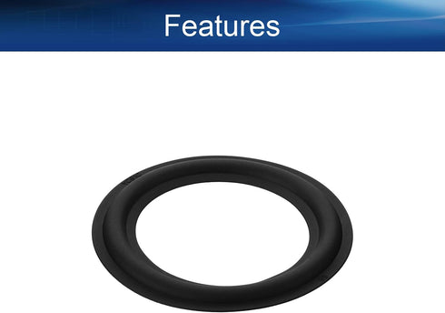 Heyiarbeit 4 Inch Speaker Rubber Edge Surround Rings, Replacement Parts for Speaker Repair or DIY (2pcs)