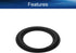 Heyiarbeit 4 Inch Speaker Rubber Edge Surround Rings, Replacement Parts for Speaker Repair or DIY (2pcs)