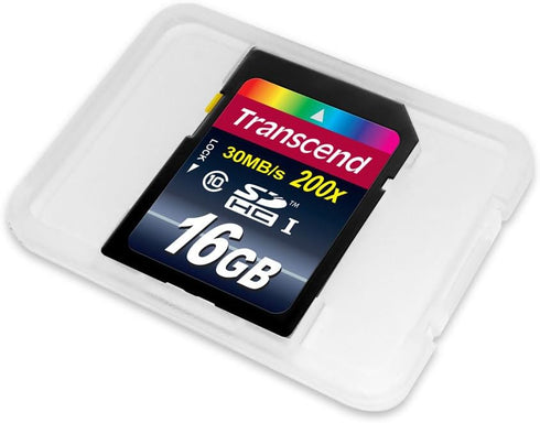 Transcend 16GB 10 30MB/s (TS16GSDHC10E) SDHC Class Flash Memory Card Up