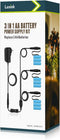 Lenink 1 to 3 AC Power Supply Adapter Kit with On/Off Switch, Replace 3 AA Battery