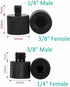 4 Pcs Aluminum Camera Screw Adapter Thread 1/4" Male to 3/8" Female and 3/8" Male to 1/4" Female Adapter Set for Camera Monitor, Tripod, Microphone Mic Stand Mount 4 PCS