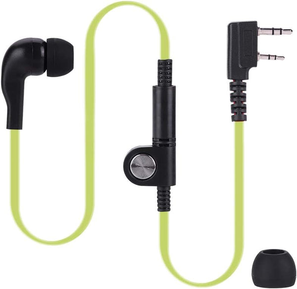 Walkie Talkie Earpiece with Mic, 2Pin 2.5mm & 3.5mm Single Wire Headphone, Universal Walkie Talkie Headset, Two Way