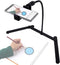 Adjustable Tripod with Cellphone Holder, Overhead Phone Mount for Live Streaming, Online Video, Food Crafting, Demo