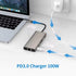 SZPACMATE 10-in-1 4K USB3.0, RJ45 USB C HUB Dongle, USB C Adapter Docking Station with HDMI, Type C PD, USB C Data