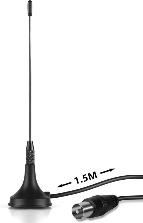 August HDTV Antenna - DTA180 - Portable Mini Digital Aerial with Magnetic Base