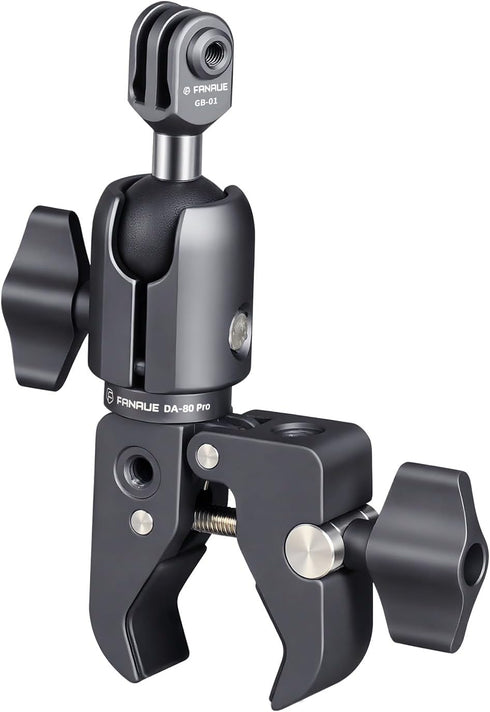 FANAUE Action Camera Universal Ball Adapter with Handlebar Base Mount Strong Rod Clamp,B