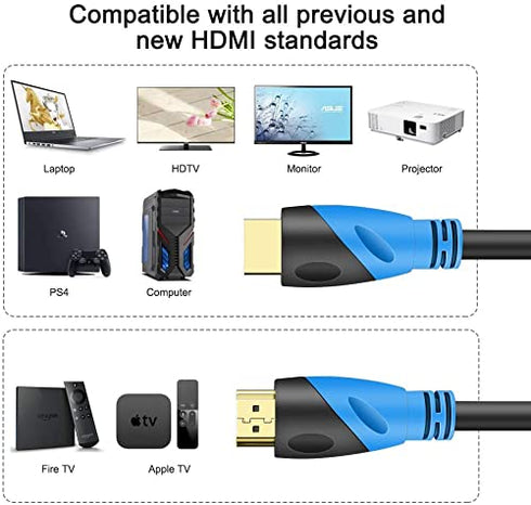 4K 30 2.0,18Gbps) 4K@60HZ 2K 1080P 3D PS4/PS5 ect(9m) HDMI FT Cable (HDMI Ultra High Speed Gold Plated