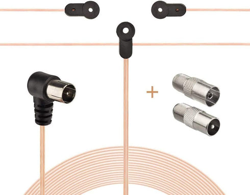 FM Antenna FM Dipole Antenna Indoor FM Radio Antenna AM Loop Antenna for Pioneer Onkyo Yamaha Marantz Indoor Bluetooth Home Stereo Receiver AV Audio Video Home Theater Receiver Tuner