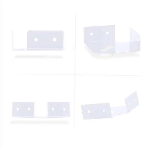 BRAINWAVZ Small Metal Corner Shelf for Security Cameras, Baby Monitors, Home Decor, Adhesive & Screw-in Mount