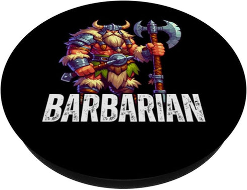 Dwarf Barbarian Fantasy Tabletop RPG Roleplaying Gamer PopSockets Standard PopGrip