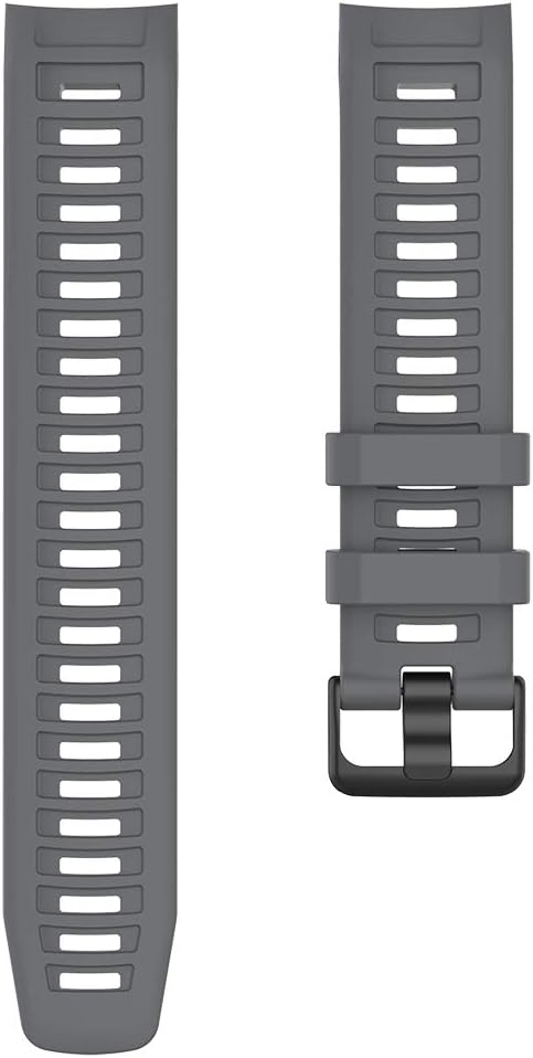 Replacement Silicone Wrist Band for Garmin Instinct 2/Instinct Tactical/Esports/Solar, Water Resistant Strap (Gray)