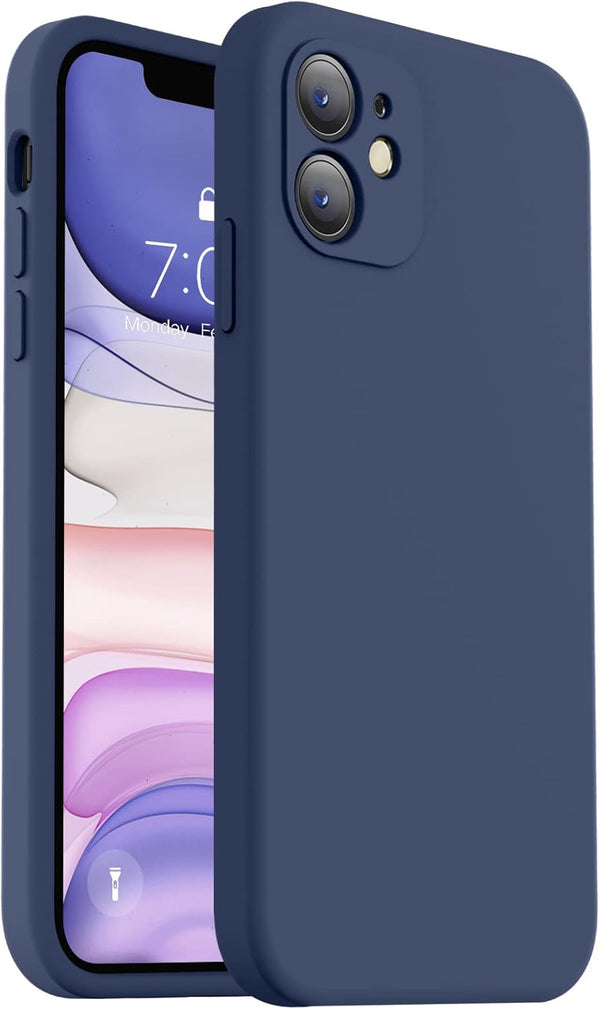 Vooii iPhone 11 Case - Navy Blue, Upgraded Liquid Silicone, Soft Anti-Scratch Lining, Square Edges, Camera Protection,