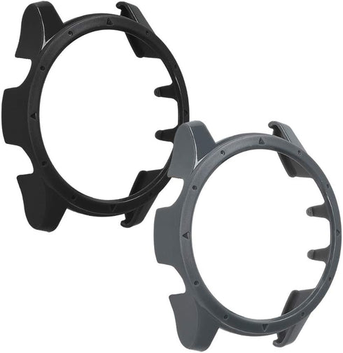 kwmobile Cases for Garmin Forerunner 935/945, Set of 2 Fitness Tracker Screen Protectors, Black/Grey