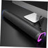 Gatuida 3D Wired Soundbar Speakers for Desktop Black Surround Sound Audio System Dual Drivers USB Powered Compatible
