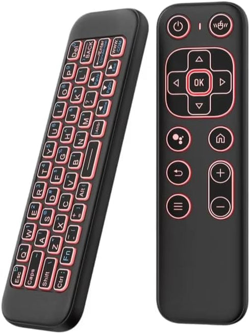 iPazzPort Mini Air Mouse Remote Keyboard with 7-Color Backlight for Android TV Box,