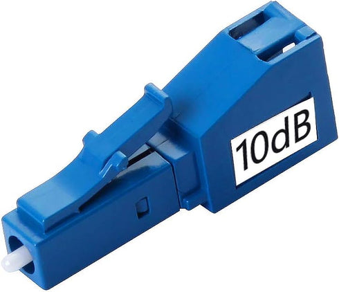 2 Pack Single Mode LC 10dB Fiber Optic Attenuator, Male to Female, Single-mode Fixed, SM, dB Options: 3dB, 5dB, 7dB,