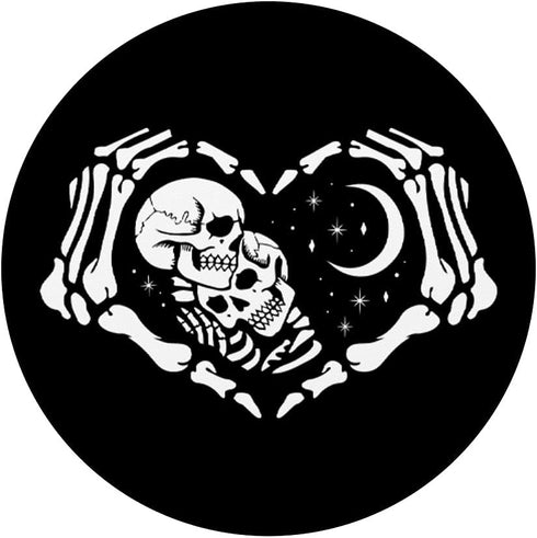 Skeletons In Love In Heart Shape Skeleton Hands PopSockets Swappable PopGrip