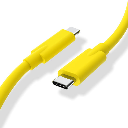 USB C to USB C 3.1 Gen 2 Cable, 100W PD, 10Gbps Data Transfer, 5A Fast Charging, Yellow, 3.3Ft