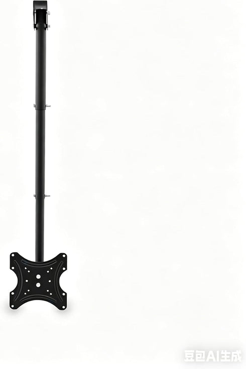 Generic Ceiling TV Mount,360 Swivel & Tilt (-15/+5), Height Adjustable Retractable Pole, Fits