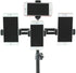 Walway 1/4 inches Straight Triple Head Bracket Tripod Mount for Screw DSLR Camera LED Light Flash Light Microphone