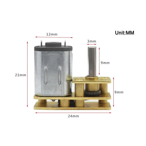 RNUDBLSK JGA1024-N20 3-12V 6V Robot(1000RPM,6V) DC Motor with Reversed Geared Motor DC Gear Reducer Motor for Toy