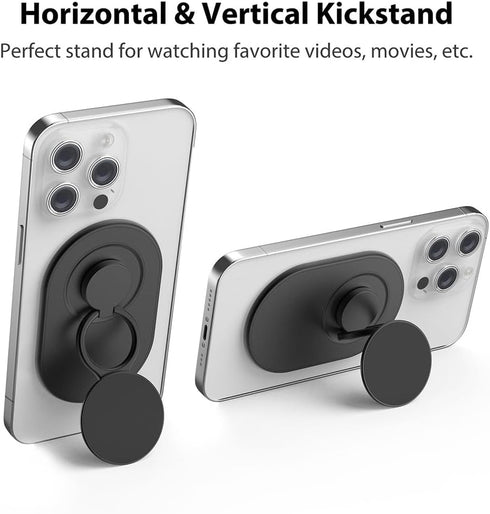Magnetic Phone Grip for MagSafe, Adjustable Phone Ring Holder Kickstand Compatible with iPhone Mag-Safe Accessories