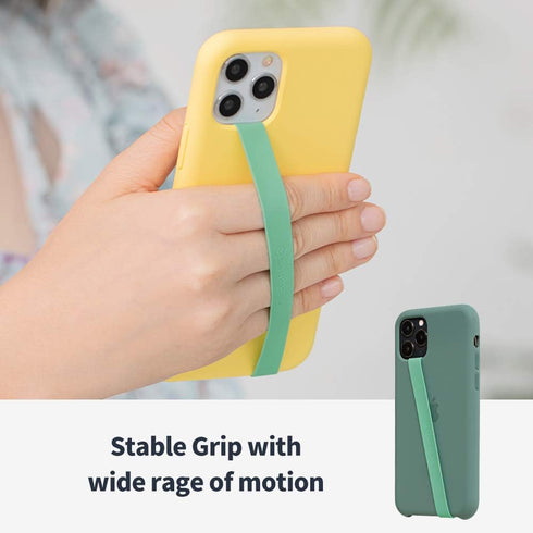 Sinjimoru Silicone Stretching Strap as Phone Grip Holder, Slim Grip Tape for iPhone Case, Secure Phone Strap Lavender