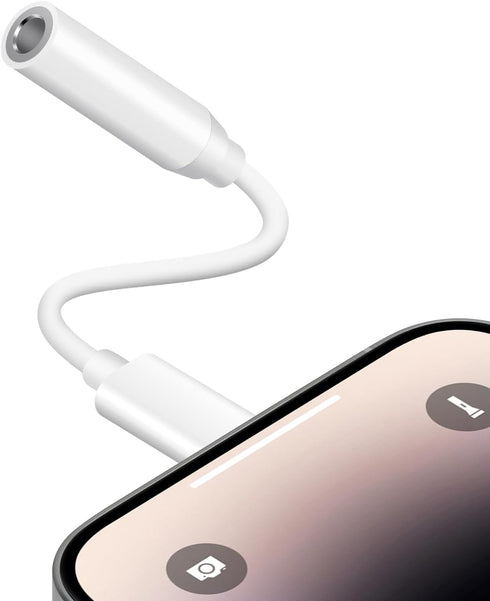 HianDier iPhone Headphone Adapter, Lightning to 3.5mm Adapter for Bluetooth Headphones Compatible with iPhone 14 13 12