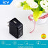 icv USB Wall Charger, 5V 2A AC Power Adapter with US Plug for Phone, Tablet, and Other USB Devices, Small and