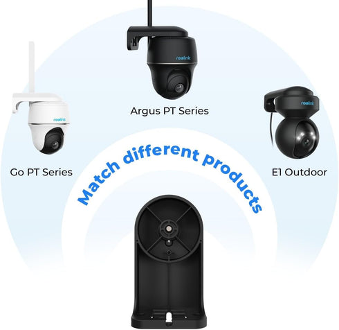 REOLINK Wall Bracket for Argus PT Series, Go PT Series, and E1 Outdoor Security Camera (Black)