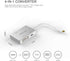 USB C to HDMI DVI VGA USB 3.0 Adapter, USB 3.1 Type-C 4in1 Hub to HDMI DVI 4K VGA Converter for MacBook/MacBook Pro