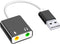 USB Audio Adapter, External Sound Card for PC and Laptop, 3.5mm Microphone Adapter, Plug and Play USB to Stereo