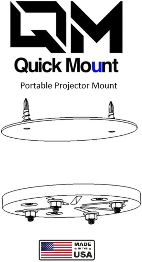 Quick Mount Quick Magnetic Projector Mount, Compatible with Most Ceiling Wall Projector mounts (YiePhiot, WALI, VIVO
