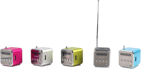 TD V26 Portable Mini Speaker, Music Player with FM Radio, Support TF Card and U Disk, Green
