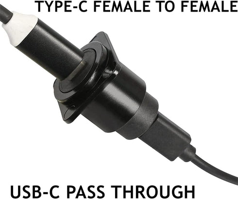 PENGLIN 5PCS USB 3.1 Type C Panel Mount Coupler, USB C Pass Through Connector, Female to Female Bulkhead Extension