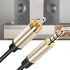 Digital Coaxial Audio Video Cable HDTV Stereo Spdif RCA to 3.5mm Male Jack Plug Line for Stereo Receiver Speakers Projector 1 Meter
