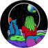 PopSockets Standard PopGrip: Alien Phone-Grip Cat Space Moon Funny Cute 90s 80s 70s Gift