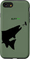 Black Fly Case iPhone SE (2020) / 7 / 8 Fly Fishing Phone Case for Trout Rising Dry Flies