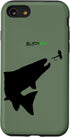 Black Fly Case iPhone SE (2020) / 7 / 8 Fly Fishing Phone Case for Trout Rising Dry Flies
