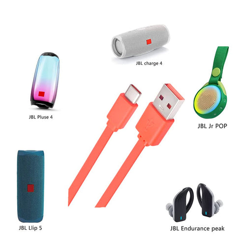 USB-C Charger Fast Charging Cable for JBL Flip 5, Charge 5, Charge 4, Pulse 4, JR POP, Portable Wireless Speaker & More