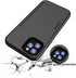 iPhone 12 Mini Case with Card Holder, Protective Wallet Case - Black, Credit Card Slot