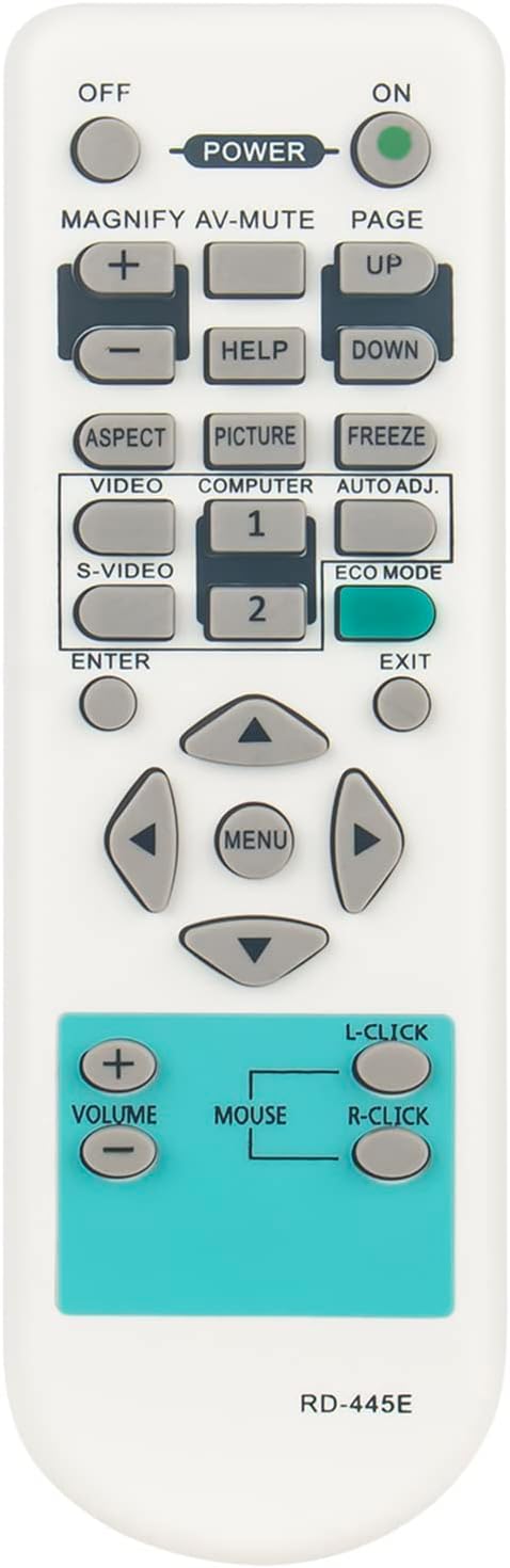 RD-445E New Replacement Remote Control for NEC Projector NP510WS NP52 NP60 NP600 NP600S NP61 NP610 NP610S VT700 LT25