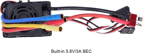 60A 1/10 Alomejor RC ESC, Brushless Electronic Speed Controller ESC for Remote Control Car