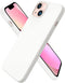 ORNARTO Compatible with iPhone 13 Case, Slim Liquid Silicone 3 Layers Full Covered Soft Gel Rubber Case (White) 6.1 inch