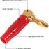 6 Pairs 4mm Speaker Banana Plugs, 90 Degree Right Angle 24k Gold Plated Speaker Connector (12 Pcs)