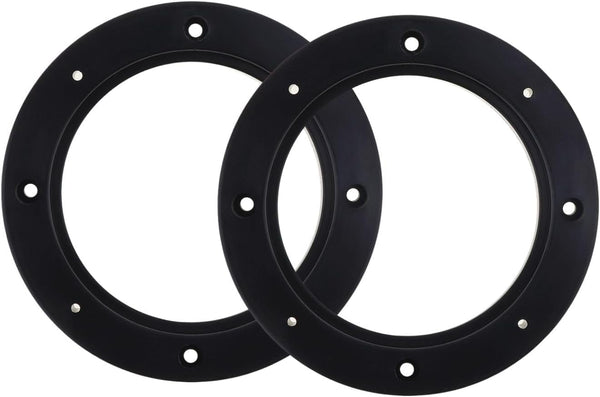 2PCS Black Plastic Speaker Spacer Adaptor Ring, 4inch Dia Mounting Bracket for Cars, Boats, Trucks, and More