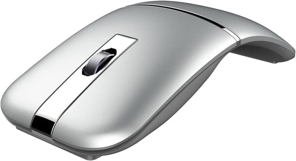 Foldable Wireless ARC Mouse, Bluetooth Travel Mouse, Rechargeable 360° Rotating Ultra Slim for Dell HP Lenovo with
